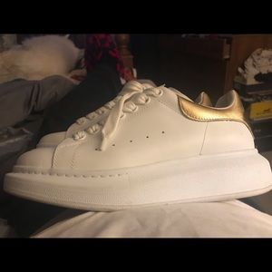 I have a pair of Alexander McQueen sneakers White/Gold only wore once. Size 7